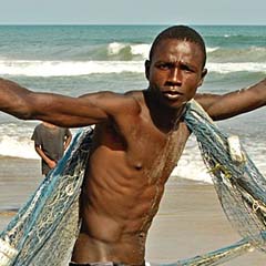 Africano no mar