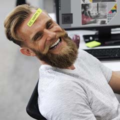 Homem feliz