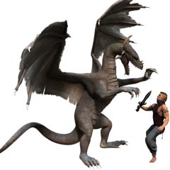 Dragão e homem
