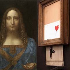 Salvator Mundi e A Menina com Balão
