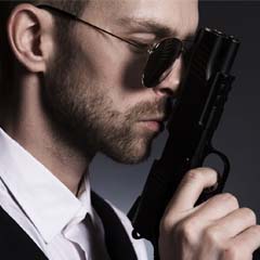 Homem com pistola