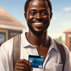 aFRICANO COM CARTÃO DE CRÉDITO