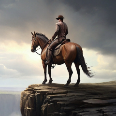 Cavalo no precipício